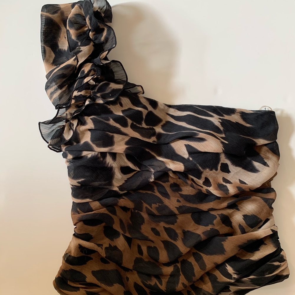 Charlotte Russe Ruffled One Shoulder Top